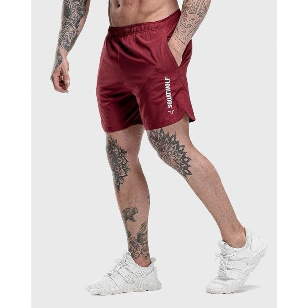 Squatwolf Red Warrior Shorts Men’s Size Medium Gym, Athletic, Running Shorts